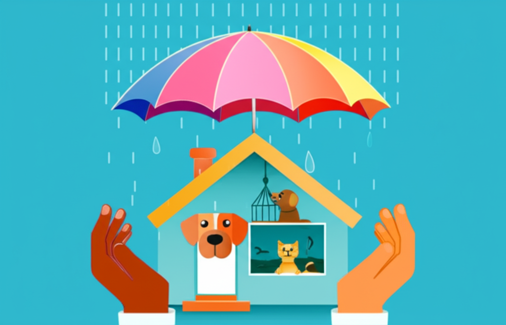 Pet insurance protection illustration